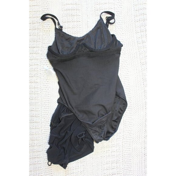 Magicsuit Shelly one piece Solid black swimsuit Underwire Size 6 drawstrings - Picture 8 of 12